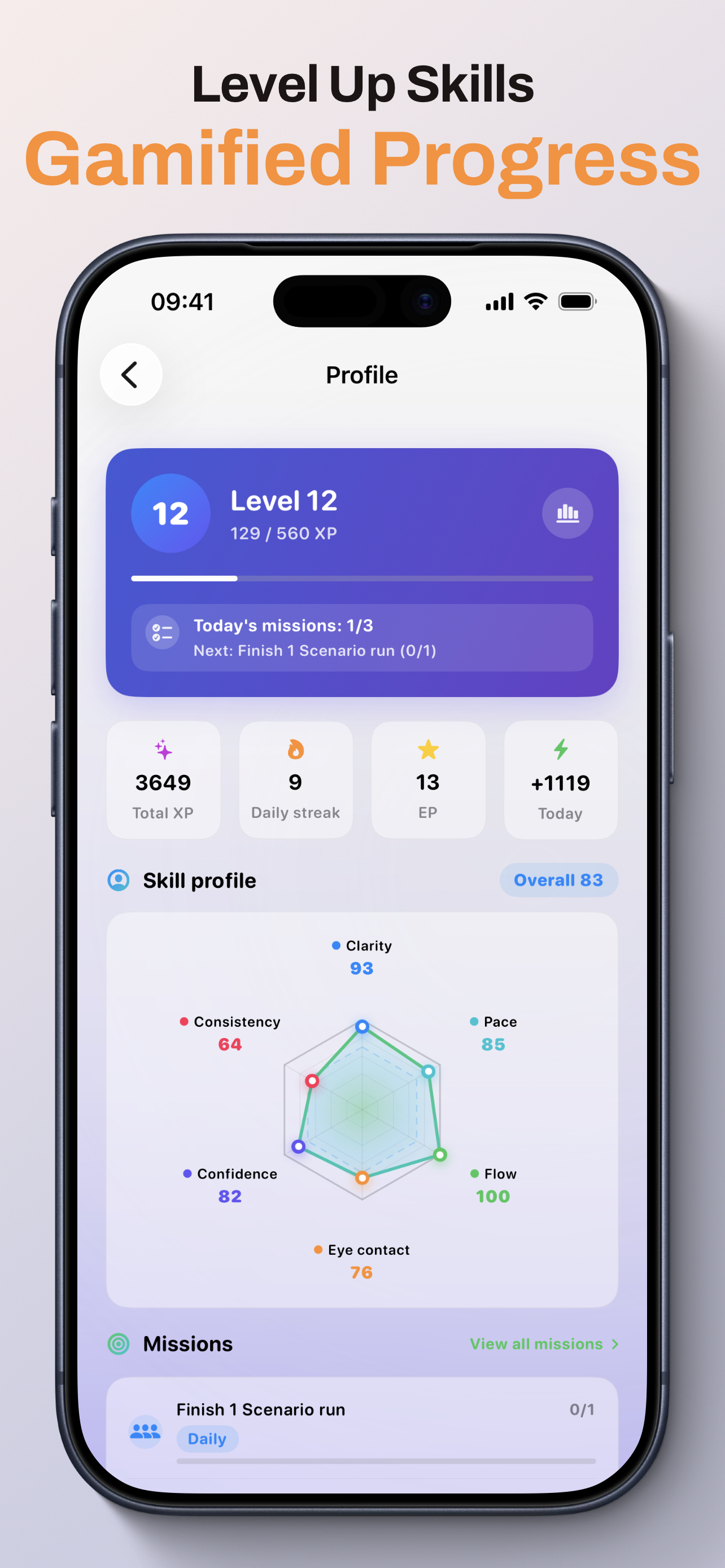 EdgeCoach profile and progress